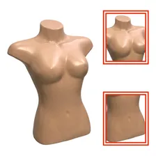 Busto Expositor Feminino Bege Manequim Moulagem Para Lojas Foto mini 1