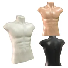 Busto Manequim Masculino De Plástico Preto/branco/bege Foto mini  2
