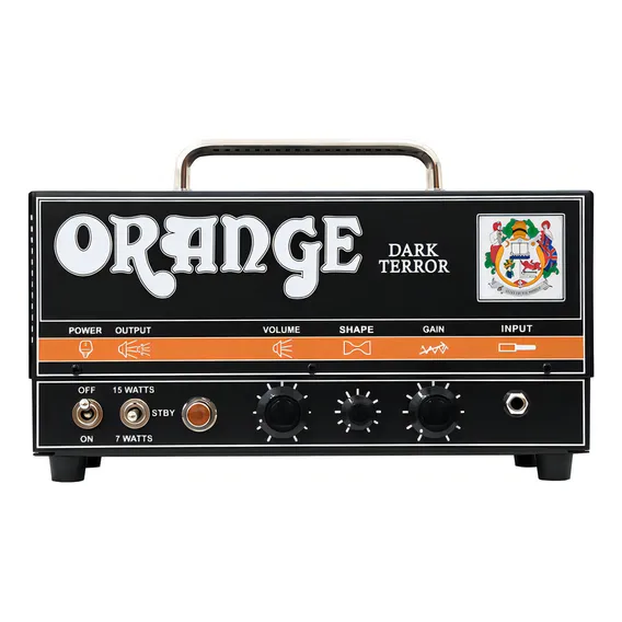 Cabeça de válvula Orange Dark Terror de 7/15 watts para guitarra preta Foto 1