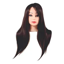 Cabeça Manequim Feminino 55cm Cabelo Sintético Sn06 Foto  mini 1