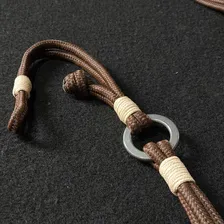 Cabeçada Corda Trançada Macia Para Cavalo Com Argolas Inox Cor Marrom Foto mini 4