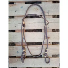 Cabeçada Para Cavalo De Corda Trançada Cordinha Sela Cor Marrom Foto mini 2