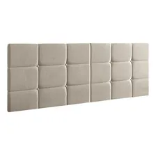 Cabeceira Almofadada Bia - Madeira Suede 90cm - Movelove Cor Areia Foto  mini 1