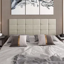 Cabeceira Almofadada Bia - Madeira Suede 90cm - Movelove Cor Areia Foto mini  3