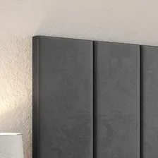 Cabeceira Almofadada Cama Box Casal Painel Estofado 54 x 140 cm Quarto Moderno Foto mini 2
