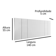 Cabeceira Almofadada Cama Box Casal Painel Estofado 54 x 140 cm Quarto Moderno Foto mini 4