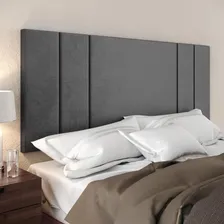 Cabeceira Almofadada Cama Box Casal Painel Estofado 54 x 140 cm Quarto Moderno Foto mini 3