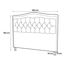Cabeceira Baú Cama Box Casal Queen Belize 160cm Branco Foto mini 3