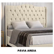 Cabeceira Box Cama Queen Dubai 1.60m Estofada Capitonê - Lh Móveis Cor Suede Areia Foto mini 2