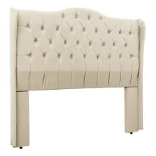Cabeceira Box Cama Queen Dubai 1.60m Estofada Capitonê - Lh Móveis Cor Suede Areia Foto mini 1