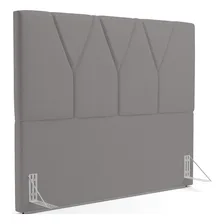 Cabeceira Box Casal 140 Cm Aurora Corano Cinza Foto  mini 1