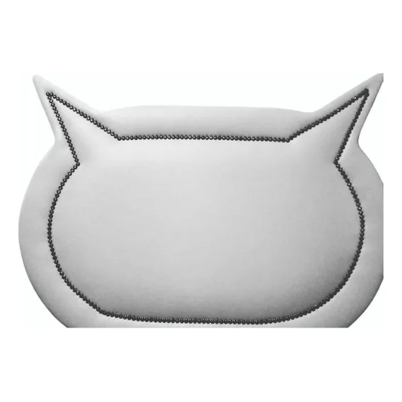 Cabeceira Branca Corino Gatinho P. Cama Box Solteiro 65x90 Foto 1
