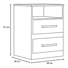 Cabeceira Cama Box Casal 140cm Greta Linho Cinza C/ 2 Criados Foto mini 4