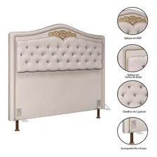 Cabeceira Cama Box Casal 140cm Imperial Suede Mpozenato Foto mini 4