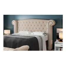 Cabeceira Cama Box Casal Estofada Quarto Linho Bege Claro Foto mini 1