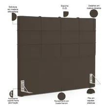 Cabeceira Cama Box Casal King 195 Cm Roma Suede Marrom Foto mini 4