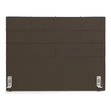 Cabeceira Cama Box Casal King 195 Cm Roma Suede Marrom Foto mini  3