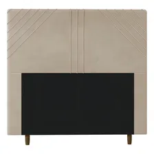 Cabeceira Cama Box Casal King Size Lisboa 195cm Suede Bege Foto mini 1