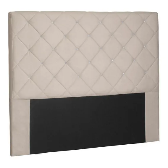 Cabeceira Cama Box Casal King Size Tânia 195cm Suede Bege Foto 1
