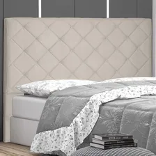 Cabeceira Cama Box Casal King Size Tânia 195cm Suede Bege Foto mini 2