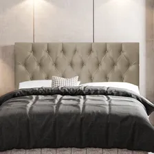 Cabeceira Cama Box Casal Madrid 140cm Suede Bege Foto mini 2