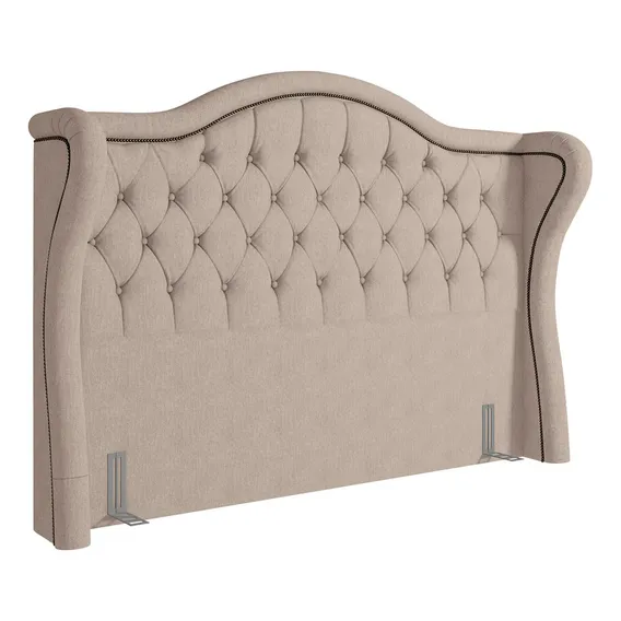 Cabeceira Cama Box Casal Quarto 140cm Lisboa Linho Bege Foto 1