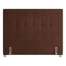 Cabeceira Cama Box Casal Queen 160 Cm Atenas Corino Marrom Foto mini  3