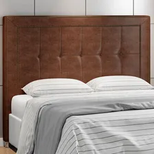 Cabeceira Cama Box Casal Queen 160 Cm Atenas Corino Marrom Foto mini  2