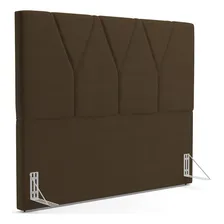 Cabeceira Cama Box Casal Queen 160 Cm Aurora Suede Marrom Foto  mini 1