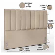 Cabeceira Cama Box Casal Queen 160 Cm Dália W01 Suede Bege Foto mini  3