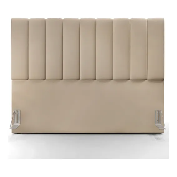 Cabeceira Cama Box Casal Queen 160 Cm Dália W01 Suede Bege Foto 1