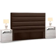 Cabeceira Cama Box Casal Queen 160cm Greta Corano Marrom E 2 Foto mini 1