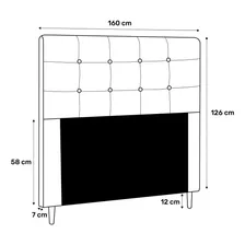 Cabeceira Cama Box Casal Queen Luna 160cm Corano Branco Foto mini 1