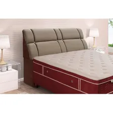 Cabeceira Cama Box Estofada Casal Casal Imperador Suede Cinz Foto mini 4