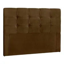 Cabeceira Cama Box Estofada Casal Clean Plus Suede Marrom Ch Foto mini 1