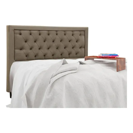Cabeceira Cama Box King Simbal Baronesa King - Taupe Cor Marrom-taupe Foto 1