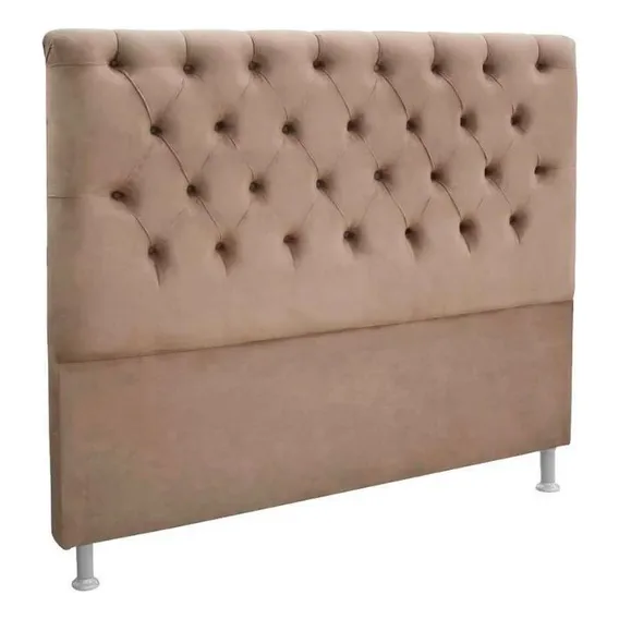Cabeceira Cama Box Queen Simbal Embaixatriz Queen Bege Foto 1