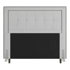 Cabeceira Cama Box Solteiro Luxor 90cm Com Tachas Branco Foto  mini 1