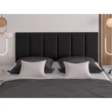 Cabeceira Cama Casal Box Box Estofada 1,40 Várias Cores Cor Preto Foto mini 2