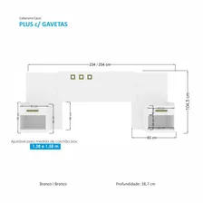 Cabeceira Casal Havana Plus Com Criados Santos Andirá Cor Branco Foto mini 4