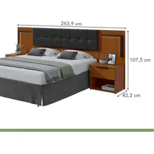 Cabeceira Casal / Queen 160cm 2 Mesas De Cabeceiras Fh Foto mini 3