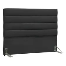 Cabeceira Casal Queen Greta 160 Cm Suede Liso Preto Foto mini 1