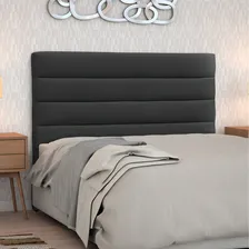 Cabeceira Casal Queen Greta 160 Cm Suede Liso Preto Foto mini 2