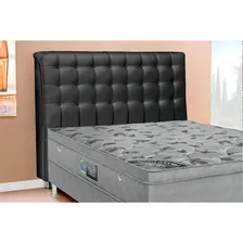 Cabeceira De Cama Box Casal 140 Simbal Dama - CourÃno Preto Foto mini 1