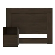 Cabeceira de cama box Demóbile London Solteiro 130cm x 100cm MDP ébano touch Foto  mini 1