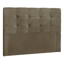 Cabeceira de cama box Simbal Clean Solteiro 90cm x 106cm Couro marrom-taupe Foto mini 1
