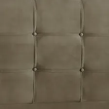 Cabeceira de cama box Simbal Clean Solteiro 90cm x 106cm Couro marrom-taupe Foto mini 2