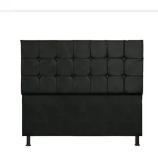 Cabeceira Dubai 140 Cm Casal Com Strass Preto Gg Foto mini 2