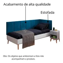 Cabeceira Em L Com Lateral Estofado Solteiro - Coral Foto mini 3