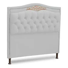 Cabeceira Estofada Box Casal Queen Size 160cm Corino Branco Foto mini 1